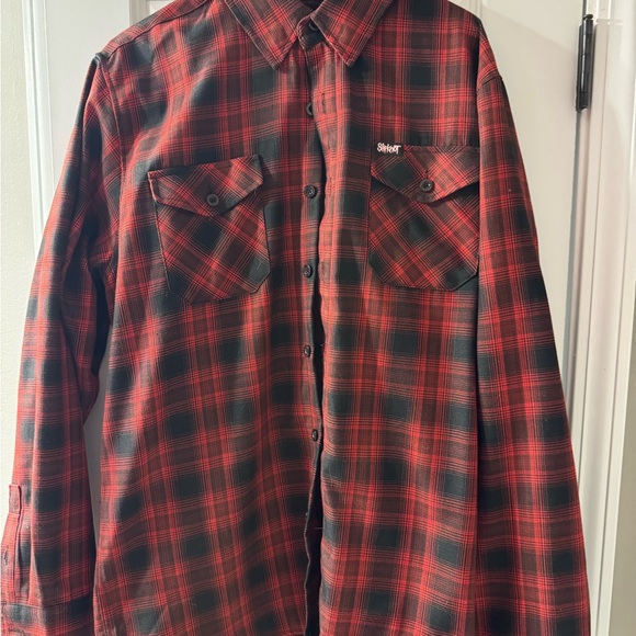 DIXXON Slipknot Red and Black Plaid Men's Shirt - Picture 1 of 4
